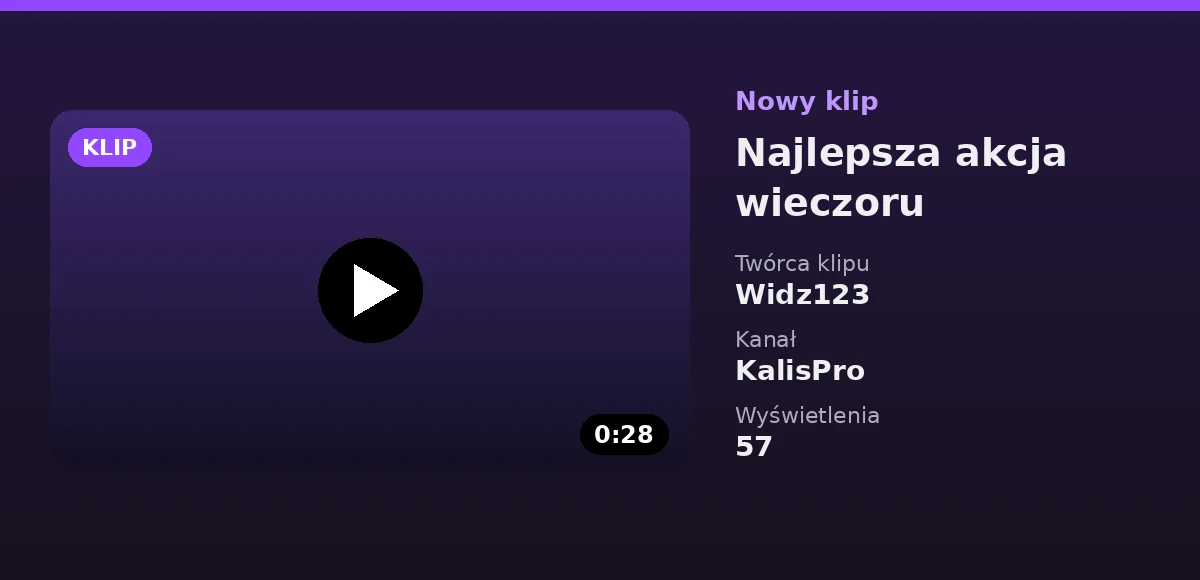 Twitch: nowy klip